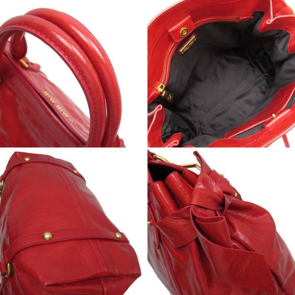 Miu Miu bag handbag red leather shoulder